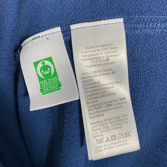 J Crew Puff Sleeve Sweatshirt Dress Blue Size Medium - Picture 3 of 13